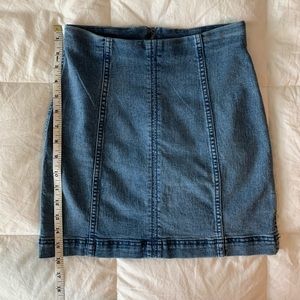 Free People mini denim skirt